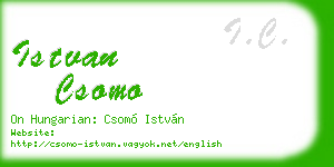 istvan csomo business card